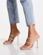 Bebo Aranzah Strappy Heeled Mules In Beige-neutral