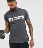 Asics Graphic Top In Gray - Black