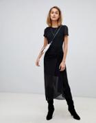 Allsaints Dress With Rouched Detail - Black