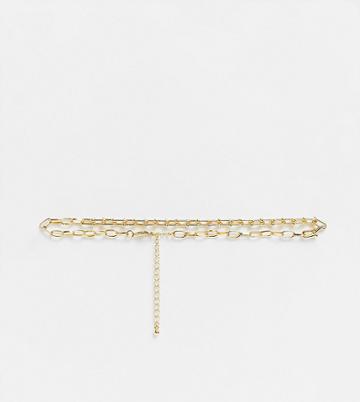 Designb London Curve Exclusive Choker Chain Necklace In Gold