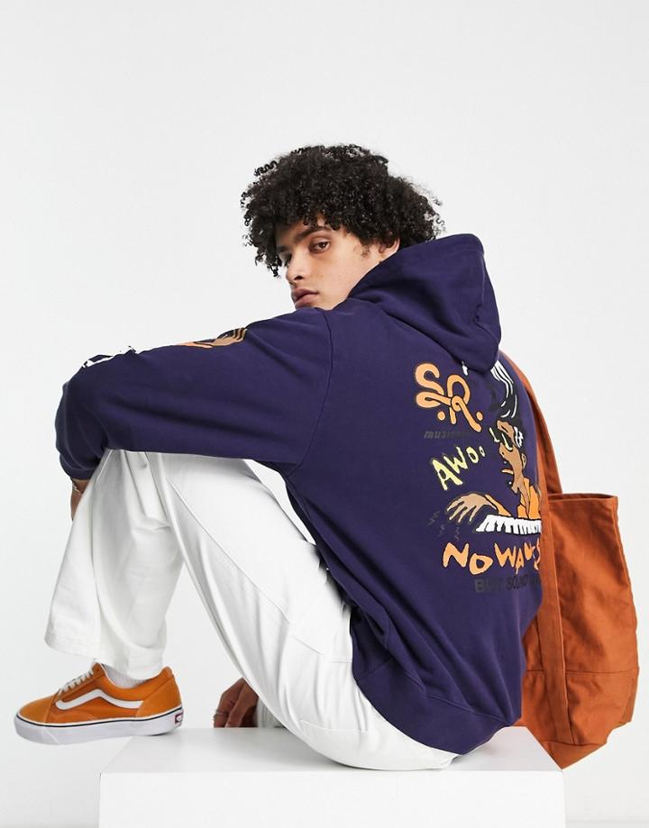 Stan Ray Sound Of Waves Hoodie In Navy