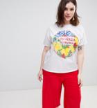 Asos Design Curve T-shirt With Limonada Print - Cream