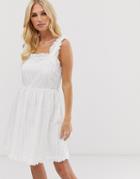 Y.a.s Broderie Cami Dress - White