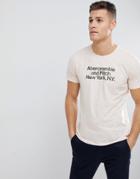 Abercrombie & Fitch Address Logo Print T-shirt In Pink - Pink