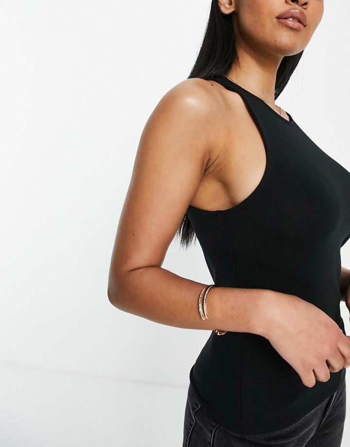 Asos Design Hourglass High Neck Tank In Black
