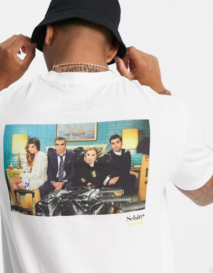 Asos Design Oversized T-shirt With Schitts Creek Print In White