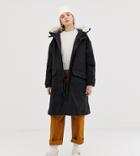 Weekday Oversized Parka With Faux Fur Hood