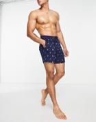 Polo Ralph Lauren 6' Lounge Shorts With All Over Pony Logo In Navy