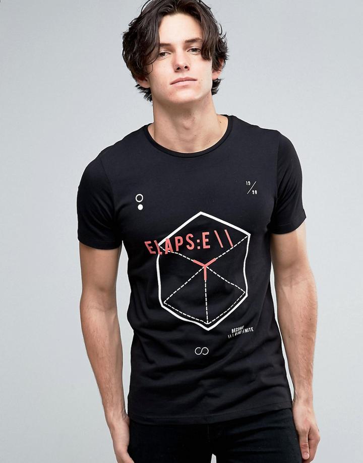 Jack & Jones T-shirt With Geometric Print - Black