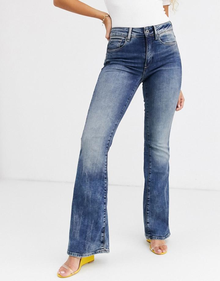 G-star 3301 High Waist Flare Jean-blue