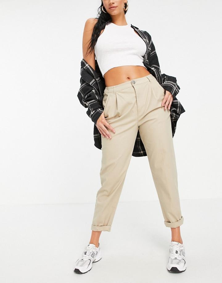 Asos Design Hourglass Chino Pants In Stone-neutral