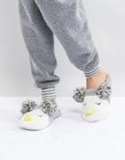 Head Over Heels By Dune Novelty Slippers - Gray