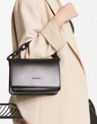 Claudia Canova Cross Body Grab Bag With Chunky Chain In Black