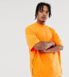 Collusion T-shirt With Elasticated Sides-orange