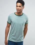 Esprit Crew Neck Slubby Ringer T-shirt - Green