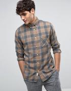 Selected Checked Flannel Shirt In Regular Fit - Orange
