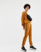 Na-kd Sweatpants With Taped Detail In Brown Two-piece - Brown