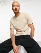 Champion Oversized Small Logo T-shirt In Washed Beige-neutral