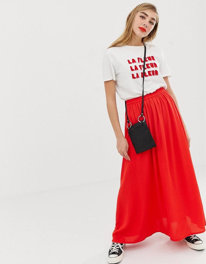 Mbym Midaxi Skirt - Red