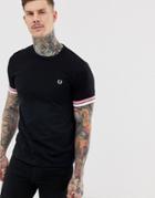 Fred Perry Bold Tipped T-shirt In Black