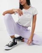 Pieces Coordinating Sweatpants In Lilac-purple