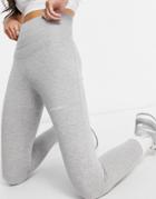 Public Desire Leggings With Slogan In Marl Gray-grey