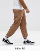 Asos Skater Cords In Tan - Tan