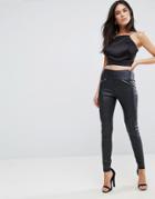 Lipsy Leather Look Legging - Black