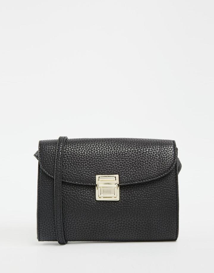 Monki Clasp Front Cross Body Bag - Black