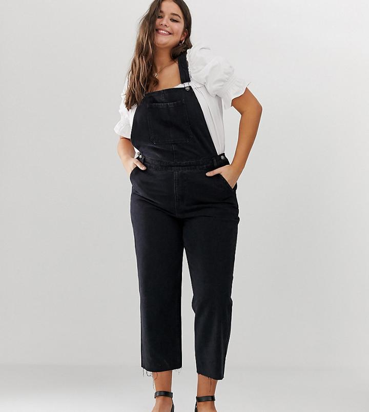 Urban Bliss Plus Straight Leg Overall-black