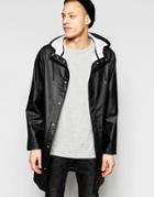 Weekday Sune Raincoat Jacket In Black - Black