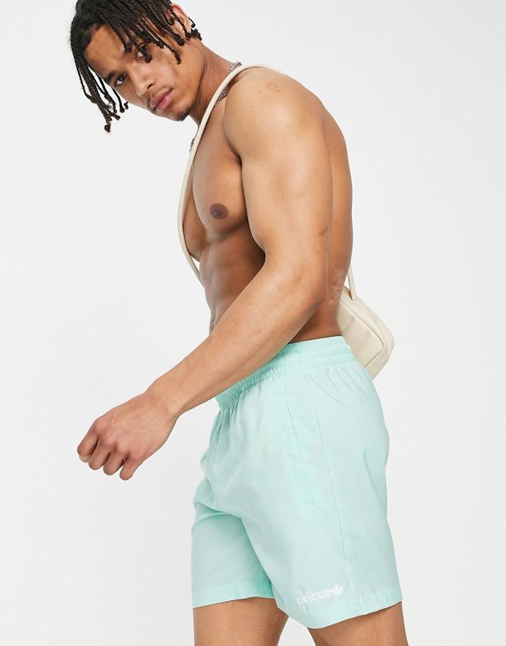 Adidas Originals 'sports Resort' Swim Shorts In Mint Green