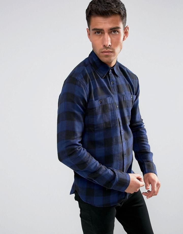D-struct Buffalo Plaid Shirt - Navy