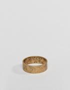 Asos Ring In Burnished Gold - Gold