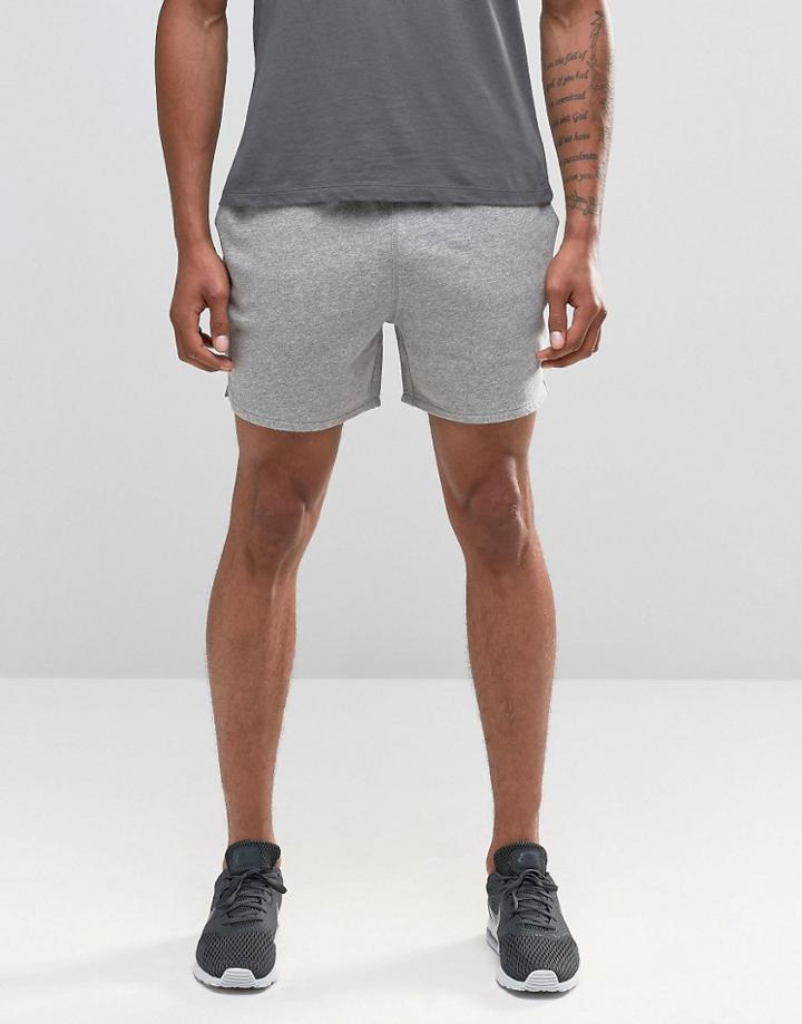 Asos Jersey Runner Shorts In Gray Marl - Gray Marl