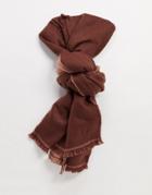 Y.a.s Scarf In Brown-red