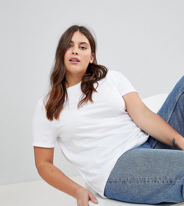 Asos Curve Ultimate T-shirt With Crew Neck - White