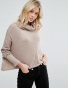 Zibi London Roll Neck Sweater - Brown