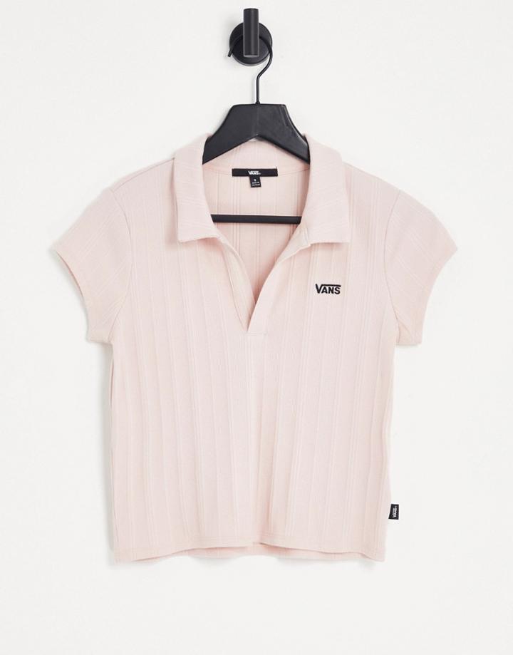 Vans Kasey Polo In Pink Stripe