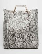 Asos Animal Shopper Bag With Metal Handle - Multi