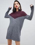 Vero Moda Color Block Knitted Dress - Multi