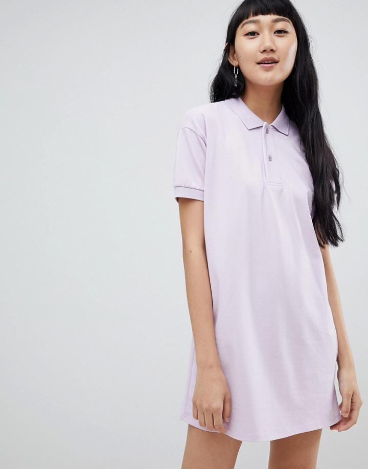 Pull & Bear Rugby Dress In Color Block Lilac - Multi