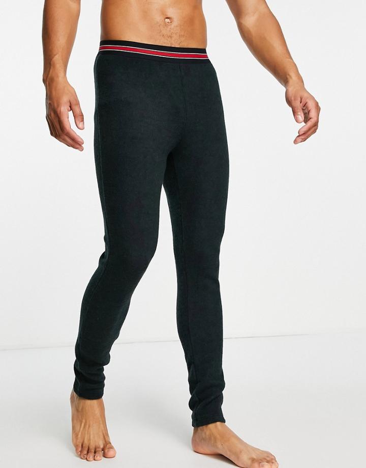 Asos Design Knitted Lounge Sweatpants With Striped Waistband-black