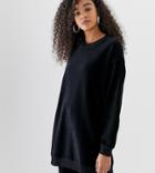 Pull & Bear Velvet Sweater Two-piece In Black - Black