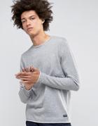 Only & Sons Knitted Sweater With Rolled Neck & Hem - Gray
