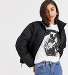 New Look Tall Boxy Cropped Puffer Jacket In Black
