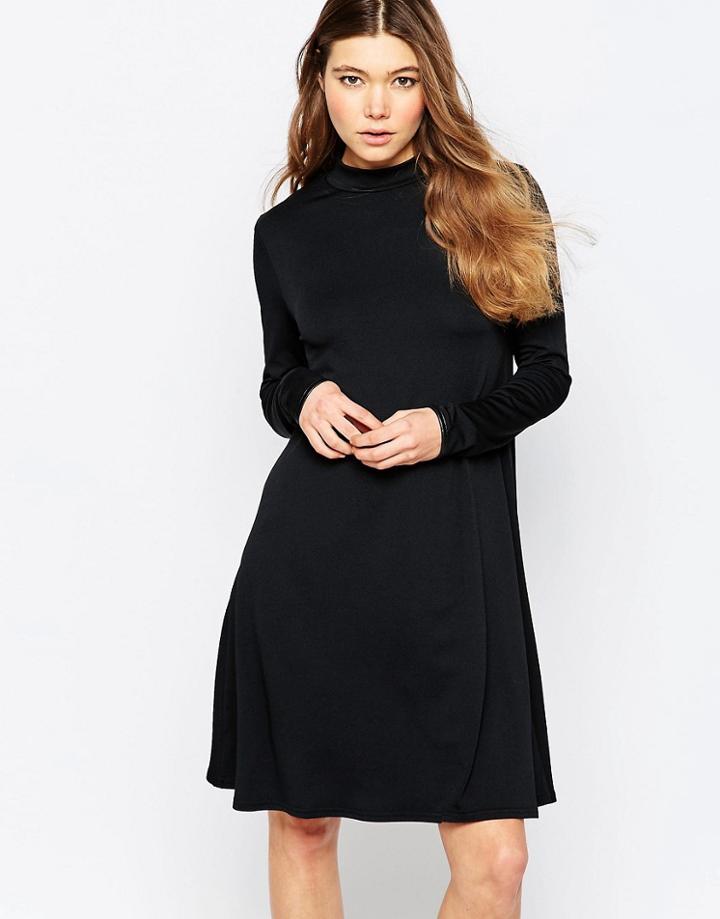 B.young High Neck Swing Dress - Black