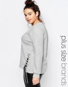 One Day Plus Lace Side Sweat - Gray