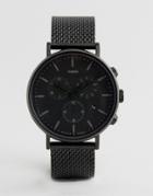 Timex Fairfield Chronograph 41mm Mesh Watch In Black Ip - Black