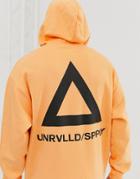 Asos Design Long Sleeve Oversized Hoodie In Orange With Triangle Back Print - Orange